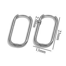 2pcs Stainless Steel Rectangular Geometric Earrings Fashion Simple DIY Earrings Jewelry Accessories - Rectangular Earrings - View 15