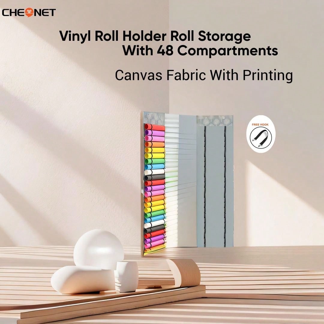 NISHZHU Vinyl-Rollenhalter 50 Stück - Aufbewahrung Für Bastelvinyl, HTV & Bügelfolien