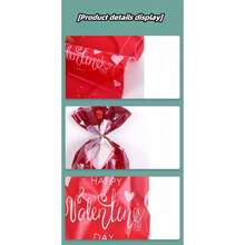 25pcs/50pcs/Set Of Valentine'S Day Patterned Plastic Bags, Love Themed Party Candy Packaging Supplies - 01 - View 5