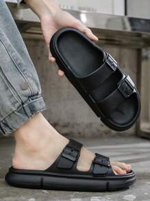 1pair 2024 Unisex Athletic Slippers For Outdoor Wear In Summer, Non-Slip Indoor/Outdoor All Seasons Footwear