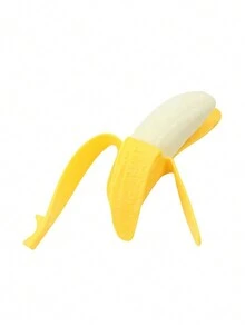 1pc Slow Rebound Anti-Stress Banana Toy, Prank Novelty Stress Relief Gadget - Yellow - View 6