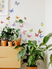 1個色彩斑斕的蝴蝶設計可拆式自粘式牆貼,適用於房間、客廳、衣櫥裝飾 - 彩色 - 查看 4