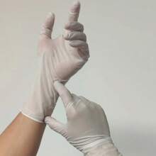 SRWEIMAO [50 Count] White Nitrile Gloves, Powder Free, Latex Free, Touch Screen Compatible, Disposable, Non-Sterile, 12 Inch - White 12 Inches - View 1