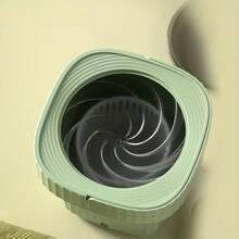 1件6l可折疊便攜式洗衣機-適用於家庭,旅行,宿舍等-快速清洗和脫水內衣和更多！ - 綠色 - 查看 5