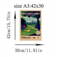 6入組/套受歡迎的景觀復古海報牆貼,適用於家居、酒吧、咖啡店裝飾,壁藝,42*30cm