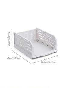 1pc Wardrobe Storage Rack, Drawer Type Clothes Organizer, Closet Divider Shelf For Clothing Storage - White - View 5