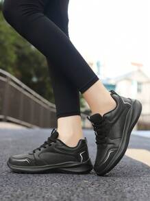 Standing For A Long Time Without Tiring Feet Work Shoes Women's Work Shoes Women's Non-Slip Soft-Soled Shoes, Breathable Anti-Static Shoes Black Labor Protection Shoes Clean Shoes Four Seasons Work Shoes Women's, Thick Soled Bread Shoes Autumn And Winter New Leather Soft Soled Casual Shoes Women's Work Shoes, Nurse Shoes Women's Work Soft Soled Breathable Without Tiring Feet Non-Slip Add Medical Special Black New Autumn And Winter Shoes, Women's Shoes 2024 Spring And A - Bronze - View 3