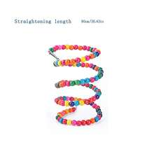 鸚鵡籠用品,鳥玩具,鳥遊樂場,木質彩色螺旋梯,鳥爬梯和啃咬玩具,搖擺架,立柱梯 - 彩色 - 查看 3