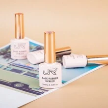 JR Jr 36 Colors 10ml 12pcs Rubber Bottom Paint No Need Color Gel With Transparent & Textured Finish
