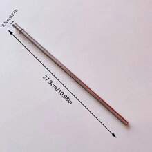 1根304不銹鋼粗珍珠奶茶吸管,8mm直徑金屬吸管,適合珍珠奶茶、果汁、飲料 - 銀色 - 查看 4