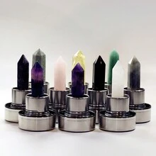 1套天然水晶塔養生能量水晶瓶,石英水晶杯,水晶水瓶,水晶保溫杯,水晶玻璃杯,淨化玻璃杯,包括保溫套,水晶塔,淨化能量杯,石英能量瓶,綠東陵水杯 - 拉長石 - 查看 2