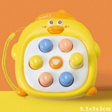 1 件兒童手持式打地鼠遊戲機卡通鴨形益智減壓玩具,適合親子互動,提升手眼協調能力與樂趣 - 黃色 - 查看 2