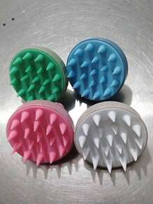 随机颜色头皮按摩刷，吸管可水洗头发清洁工具，硅胶洗发刷，头皮去角质磨砂膏，去屑，圣诞新年礼物，男女身体护理，适用于旅行、户外、运动、办公室、学校、发夹、发饰 - 彩色 - 查看 5