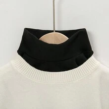 1pc Solid Color Fleece Detachable Collar - Multicolor - View 5