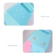 1pc Pet Chest & Back Strap Mesh Vest With Colorful Silicone Waterproof Dog Leash - Multicolor - View 7