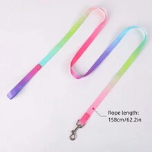 1pc Pet Chest & Back Strap Mesh Vest With Colorful Silicone Waterproof Dog Leash - Multicolor - View 11