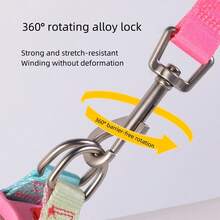 1pc Pet Chest & Back Strap Mesh Vest With Colorful Silicone Waterproof Dog Leash - Multicolor - View 8