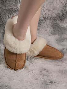 Women's Fuzzy Memory Foam Slippers Fluffy Winter House Shoes Indoor And Outdoor, Plush Bedroom Slippers, Fashionable Women Home Slippers Boots Sandals - 棕色 - 查看 4