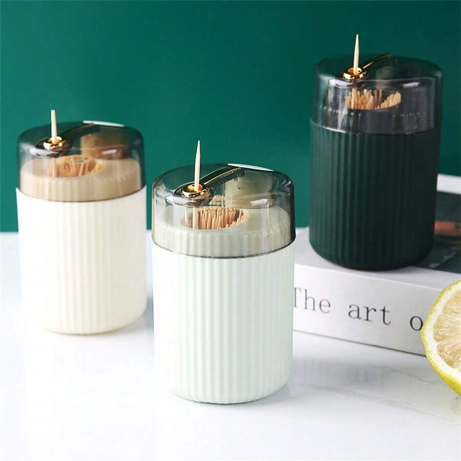 攜帶式簡約風牙籤盒,深綠色 - 彩色 - 查看 1