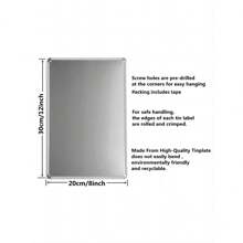 1片復古錫牌金屬招牌--你買不到幸福,但你可以買一個湖上房屋,湖畔生活牆飾別墅禮物12 X 8 英吋 - 多色3 - 查看 8