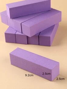 4 Sides Sanding Nail Sponge Files Purple Buffer Block Pedicure Manicure Care Nail Art Polishing Tools - Purple - View 2