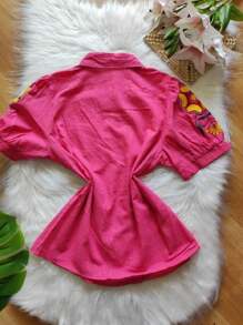 Women Blouses - Màu Hồng Tươi - Xem 2