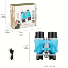 1 件望遠鏡和指南針便攜式可調望遠鏡光學高倍高清學生科學實驗科學教育玩具 - 彩色 - 查看 3