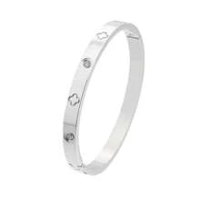 1個簡單高貴的四葉草手鐲,不褪色,時尚多用途的手腕飾品,女性日常佩戴的完美選擇 - 彩色 - 查看 9