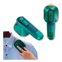 Mini Ferro de Passar Portátil Elétrico Compacto para Roupas Viagem Casa Uso Diário - Verde Menta - Visão 7