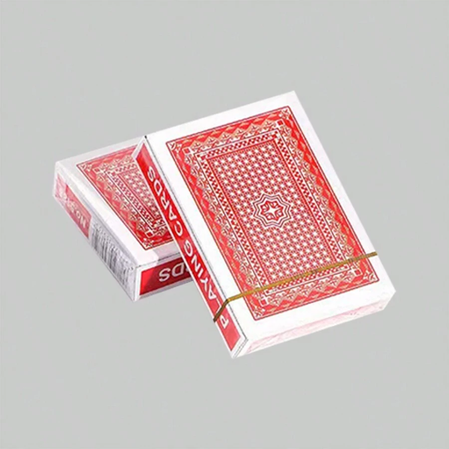 1副/6副/12副藍/紅色撲克牌63*88mm,可用於二十一點、橋牌、百家樂、尤克里里、卡納斯塔等遊戲 - 紅色 - 查看 1