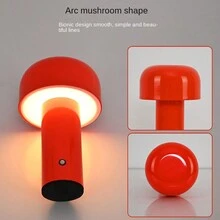 1 Table Lamp For Cordless Touch Dimming, USB Rechargeable LED Night Light, Modern Mushroom Table Lamp For Living Room/Bar/Bedroom/Bedside/Study/Home/Office - Pink - View 4