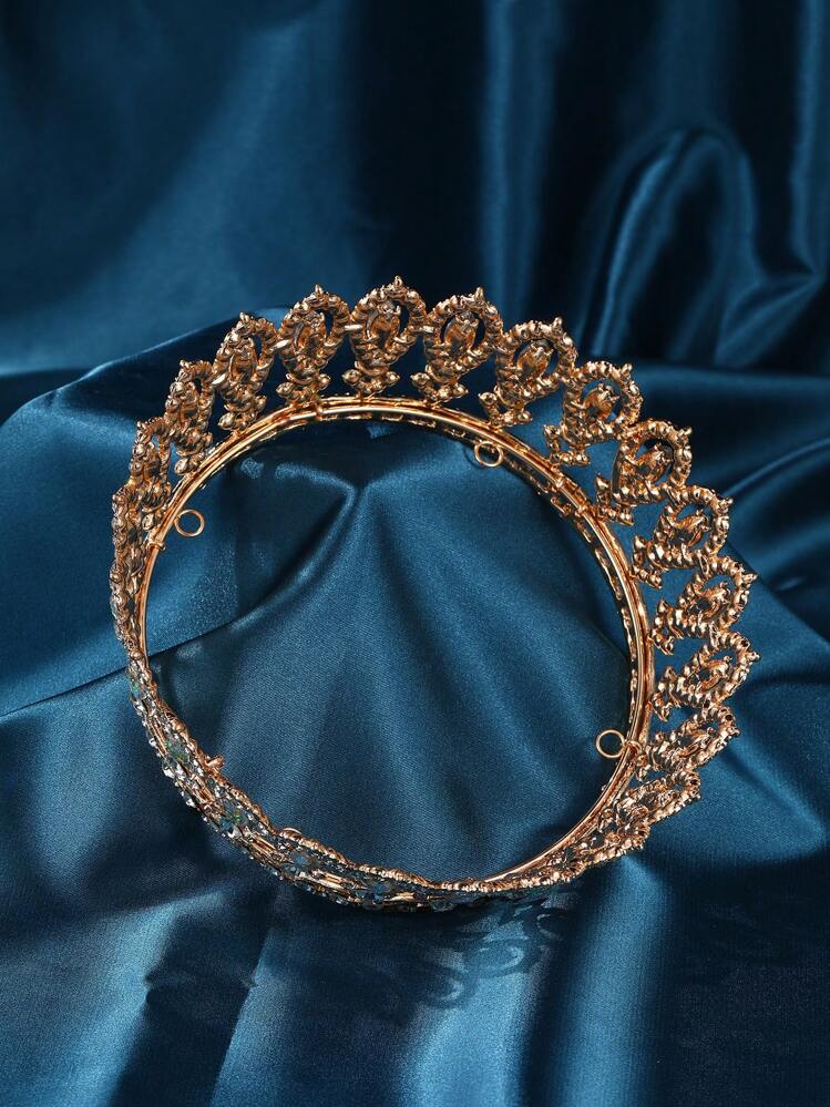 Vintage barocco verde foglie di cristallo tiara corona principessa regina diadema accessorio per capelli da sposa per gioielli da donna