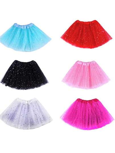 Saia de Tule Estrela Carnaval Adulto 40cm festa fantasia