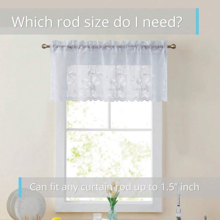 Jack Semi Sheer Kitchen Valance, Swags, And Tiers SHEIN ITALIA