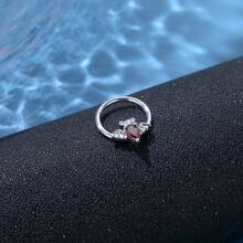 1pc 16g Stylish Bat Shaped Nose Ring & Earring Dual-Use Piercing Jewelry - Multicolor - View 4