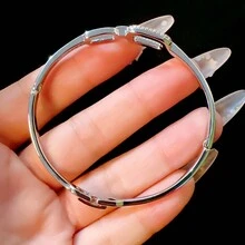 3 件套全新时尚水钻镶嵌手链，款式别致奢华，个性化设计，适合所有场合，是送给母亲的绝佳礼物 - 銀色 - 查看 4