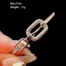 3 件套全新时尚水钻镶嵌手链，款式别致奢华，个性化设计，适合所有场合，是送给母亲的绝佳礼物 - 銀色 - 查看 7