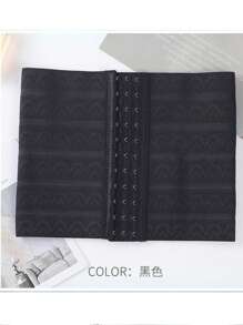 Faja colombiana de corchete cinturilla efecto vientre plano moldeador de cuerpo perfecto figura plana - Negro - Ver 3