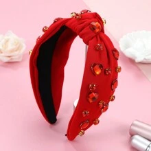 1pc Valentine'S Day Red Heart Shaped Cute Headband - Pink - View 2