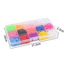 500入/盒彩虹顏色手工編織橡皮筋diy手鍊套組 - Mix Colors 520pcs/box - 查看 7