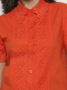 Women Blouses - trái cam - Xem 4