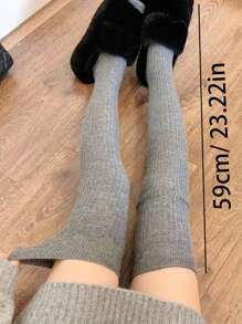 1/5 pares de calcetines altos de compresión con efecto adelgazante, transpirables, adecuados para otoño/invierno