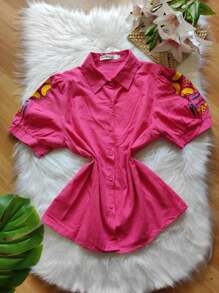 Women Blouses - Màu Hồng Tươi - Xem 1