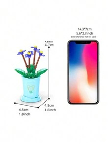 122入組帶花朵模型的積木套裝,小顆粒diy玩具,適用於兒童教育和智力發展,適用於禮品 - 彩色 - 查看 4