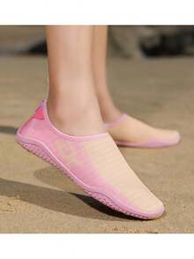 1雙女款多功能水鞋,快速乾燥透氣,輕便適合河岸散步、戶外徒步、跑步、漁獵、衝浪、海灘漂流 - 粉色 - 查看 3