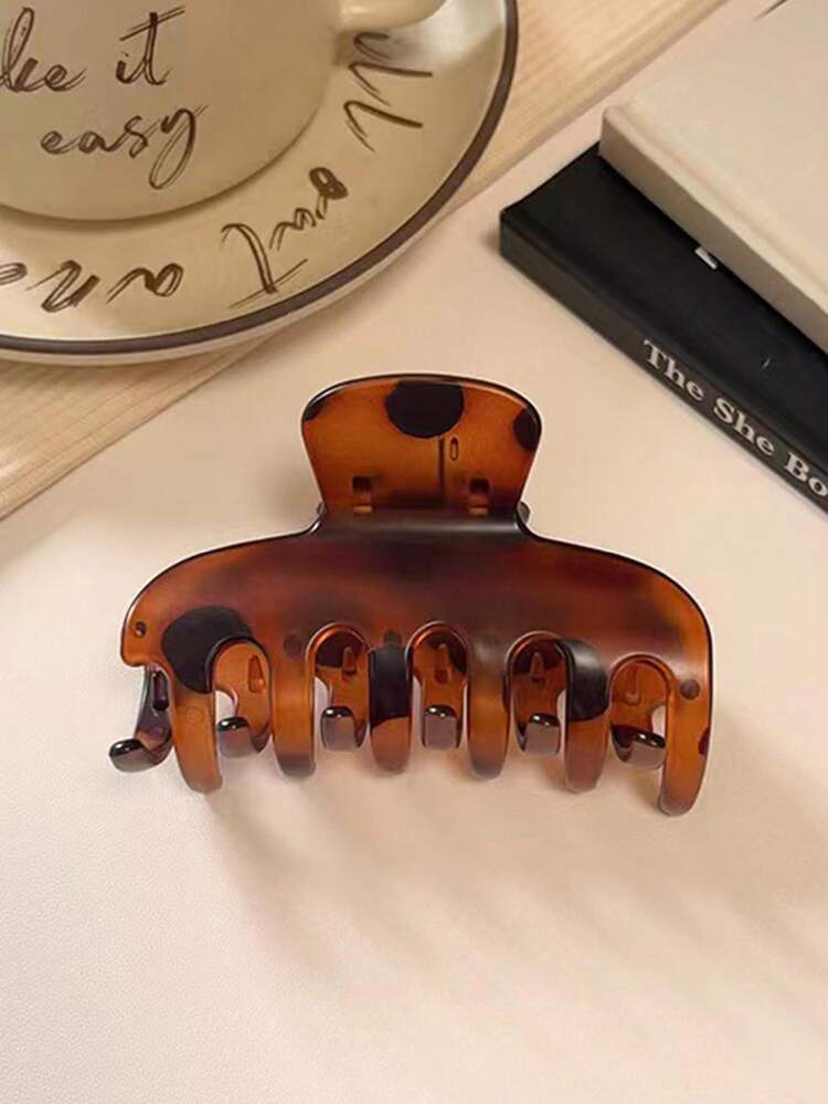 1pc Women's Jelly Colorful Plastic Hair Claw, Elegant & Casual, Suitable For Daily And Party Use - D - View 3