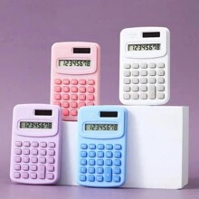 1pc Random Color Mini Calculator, Cute And Portable, Exam Helper For Primary School Students, Accounting Office Supplies - Multicolor - View 2