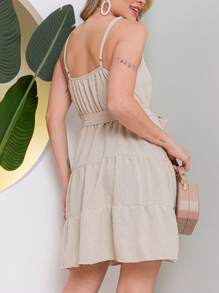 Women Dresses - 米色 - 查看 1