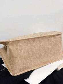 女士護士人生印花帆布袋-防水沙灘袋,大尺寸重複使用禮物袋,她的禮物袋,可愛的泳池袋,游泳健身購物旅行袋,個性化禮物袋,適合婚禮、生日、海灘、假期使用,是女性、媽媽、老師、朋友、伴郎伴娘的絕佳禮物 - 卡其色 - 查看 5