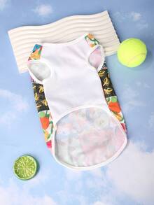 1pc Cartoon Dog Printed Letter Vest For Pets - Multicolor - View 4